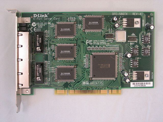 Abbildung der NIC D-Link® DFE-580TX Rev. A1